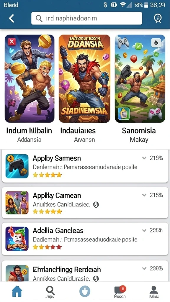 Tampilan utama aplikasi 55RP yang menarik.