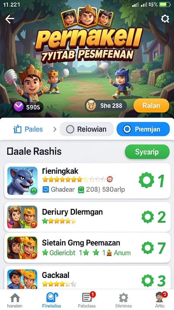 Fitur sosial untuk berinteraksi dengan pemain lain.
