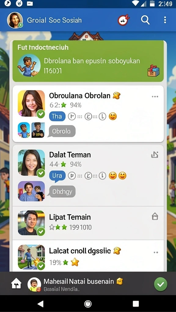 Gambar menarik karakter utama dalam petualangan.