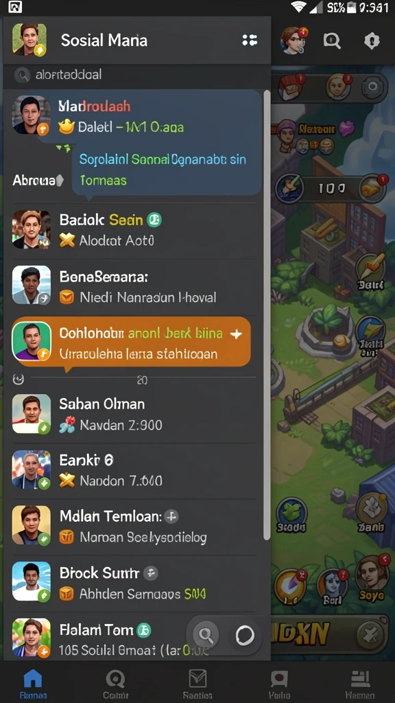 Gambar memperlihatkan mode multiplayer di mana pemain bersaing satu sama lain.