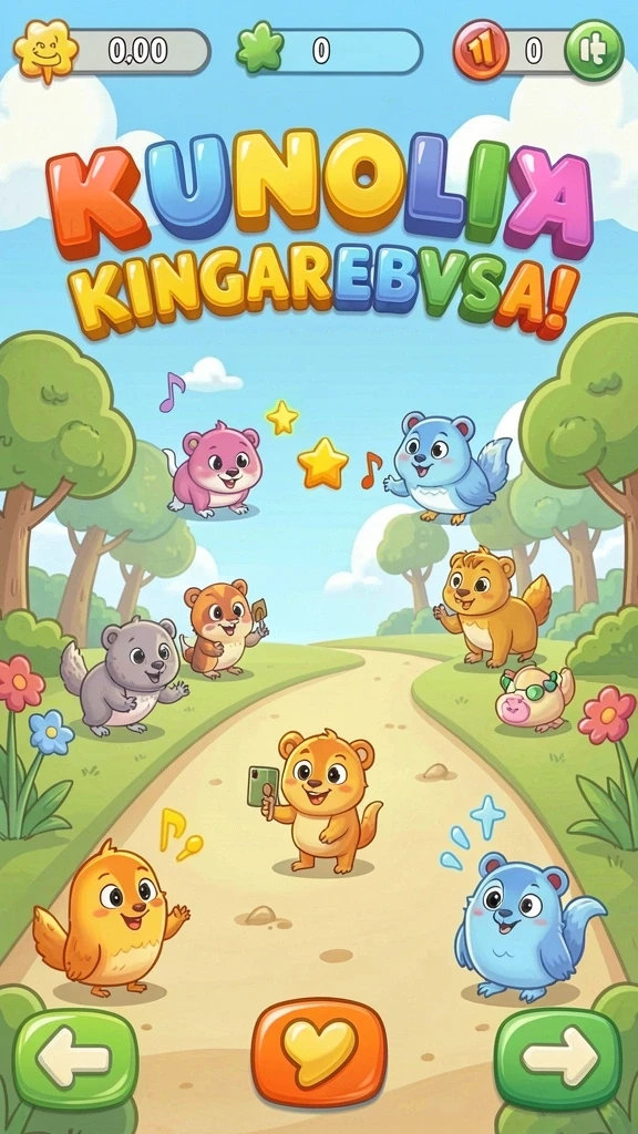 Gambaran level yang penuh warna dan detail.
