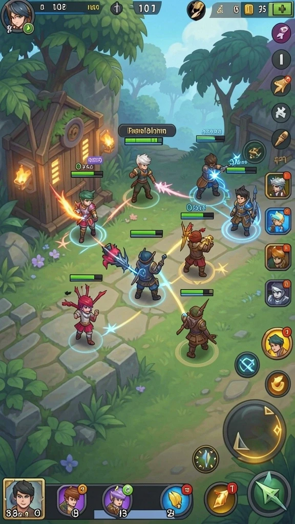 Gambar menampilkan sistem upgrade karakter yang menarik dan interaktif.