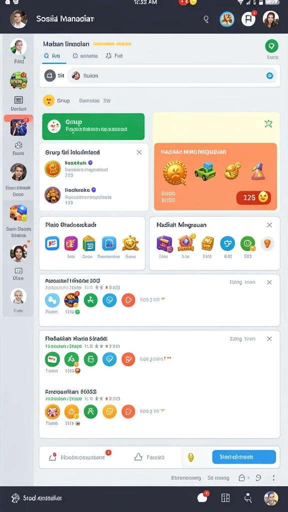 Screenshot memperlihatkan variasi permainan yang tersedia.