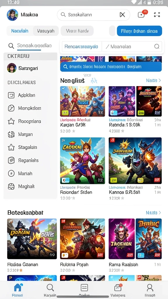 Tampilan awal aplikasi yang menarik dan ramah pengguna.