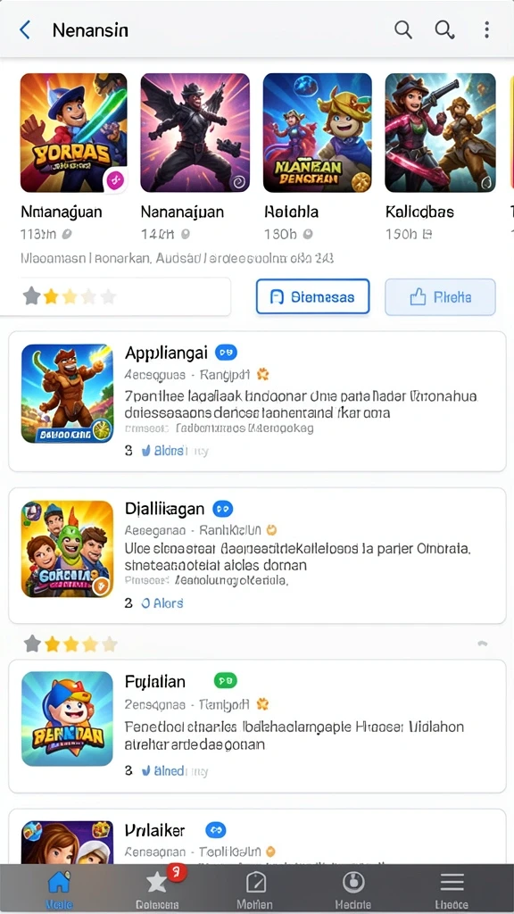 Karakter yang beragam dengan desain unik dan menarik.