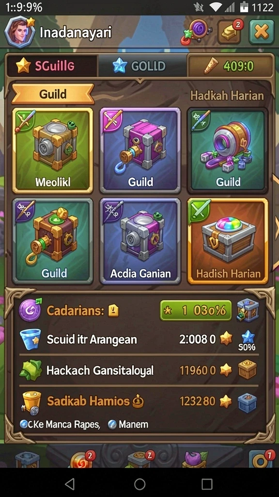 Gambar ini menampilkan sistem crafting yang inovatif dalam RPGAME.