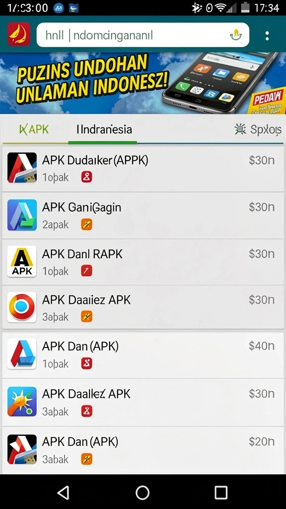 Tampilan menu permainan yang menarik.